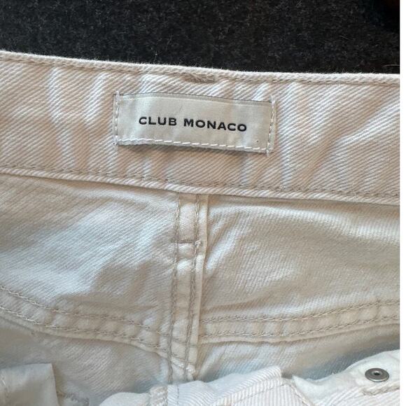 Club Monaco Women's High Rise Straight Leg Off-White Jeans, Size 4, EUC - Picture 7 of 7